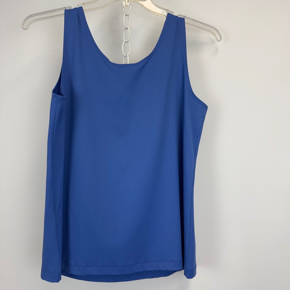 Chicos Set of Two Microfiber Contemporary Tank Basic Knit Blue Red Women's 2 L - Picture 10 of 16